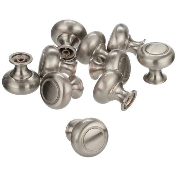 Chapter Satin Nickel Finish Knobs 10 Pack