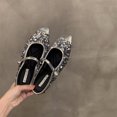 thumbnail image 3 of Bailamos Primavera Nuevas Zapatillas Planas para Mujer Moda Bling Tela con Lentejuelas Damas Elegantes Pisos Suaves Zapatos de Bailarinas de Tacón Plano Muj, 3 of 5