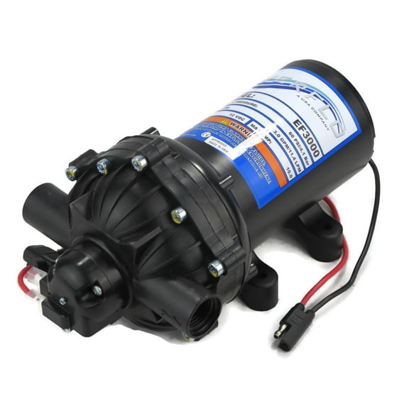 OEM Everflo 3.0 GPM, 12 Volt, 60 PSI Diaphragm Pump EF3000-BC, EF3000BC, 14190335
