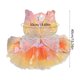 thumbnail image 3 of Vestido para perros y gatos con diseño de mariposas y arcoíris, malla ligera, adecuado para mascotas pequeñas a grandes, color rosa, incluye falda., 3 of 6