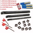 thumbnail image 1 of 10pcs Steel Boring Bar Lathe Turning Tool Holder CCMT0602 Carbide Inserts Set, 1 of 10