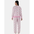 thumbnail image 2 of Way to Celebrate Women's Lounge Top and Pants Pajama Set, 2-Piece, Sizes XS-3X, 2 of 4