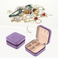 thumbnail image 2 of Unique Bargains Portable Velvet Jewelry Storage Box Purple, 2 of 7