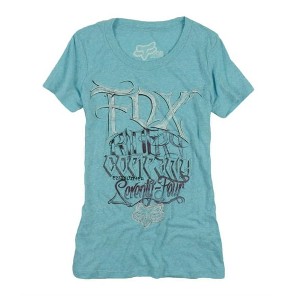 FOX T-Shirt Graphique pour Hommes Soixante-Quatorze Graffitis, Bleu, X-Small