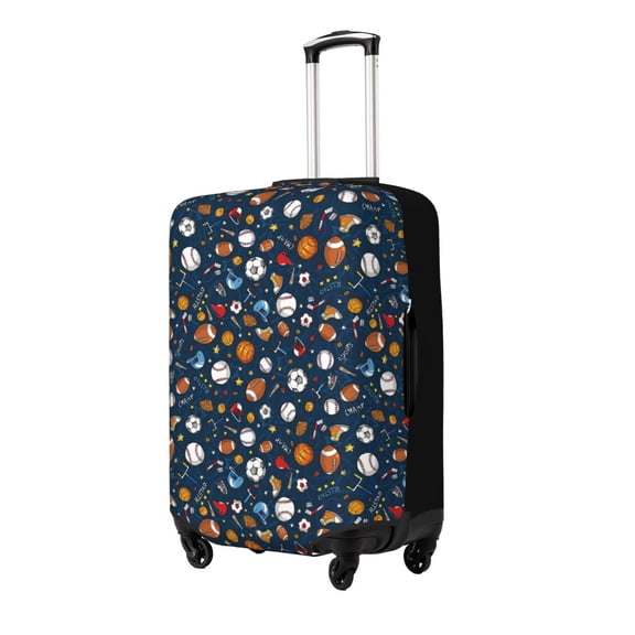 Rateoe Ball Sports Printed Luggage Cover, Suitcase Protector Fits 18-32 Inch Luggage-Small