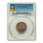 1886 Liberty Head V Nickel PR-65 PCGS