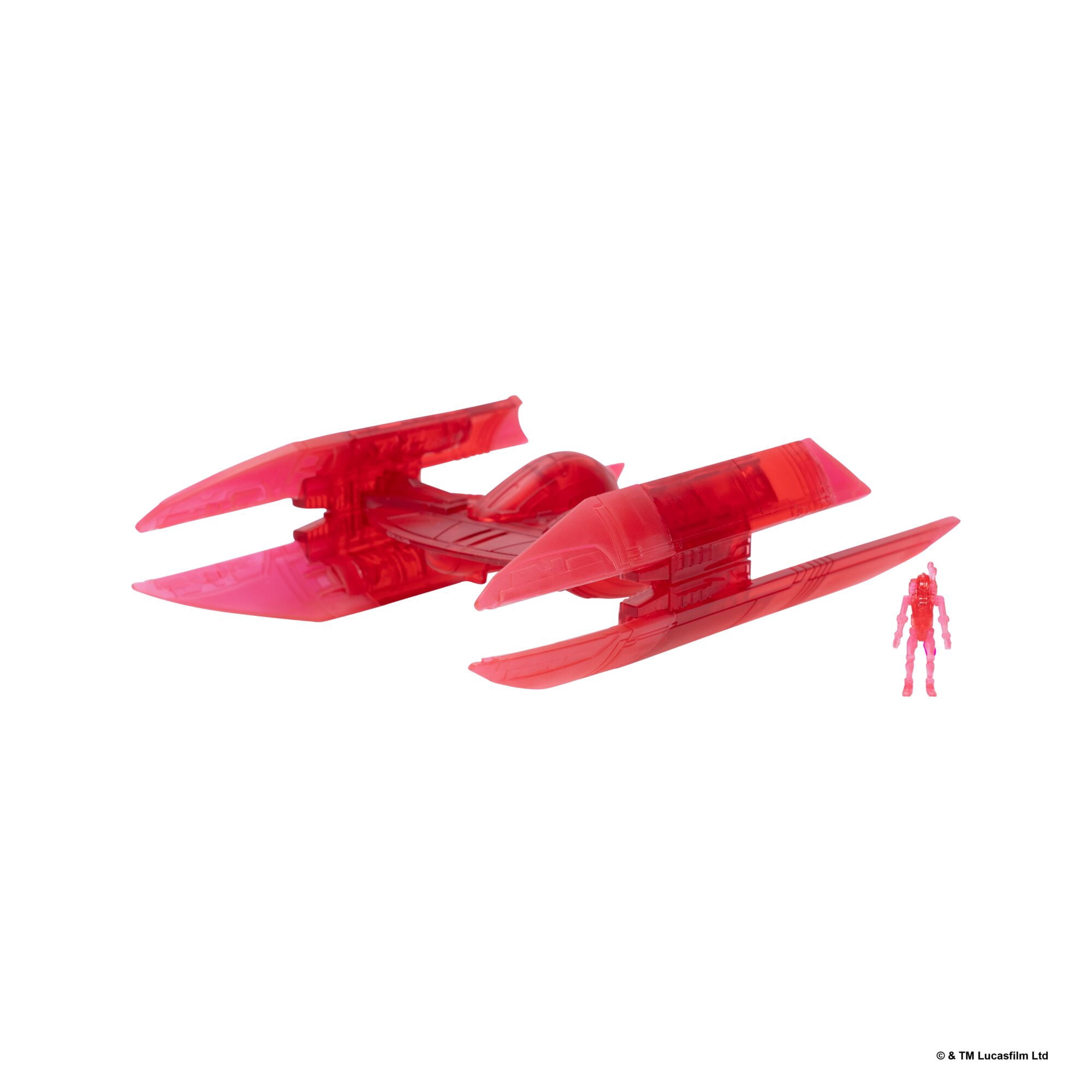 Star Wars™ Micro Galaxy Squadron Hyena Bomber (Red Hologram) - 5-inch Chase Edition vehicle with 1-inch Micro Figure Accessory