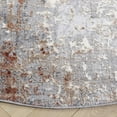 thumbnail image 3 of SAFAVIEH Vogue Serafim Abstract Area Rug, Rust/Grey, 6'7" x 6'7" Round, 3 of 8