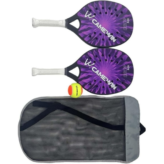 1 Pair Beach Tennis Rackets with Bag Shock Absorption Beach Tennis Paddles for Child Beach Tennis Racquet for Park Outdoor