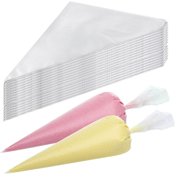 Pack de 400 Mangas Pasteleras Desechables de 12 Pulgadas Anti-Roturas Sin Boquilla para Decoración de Pasteles y Galletas