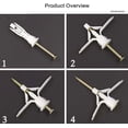 thumbnail image 3 of Plasterboard Dowels, Drywall Anchors With Stainless Steel Screws Sets For Easy Installation In Plasterboard And Gypsum Fiber Boards 50 Pieces, 3 of 7