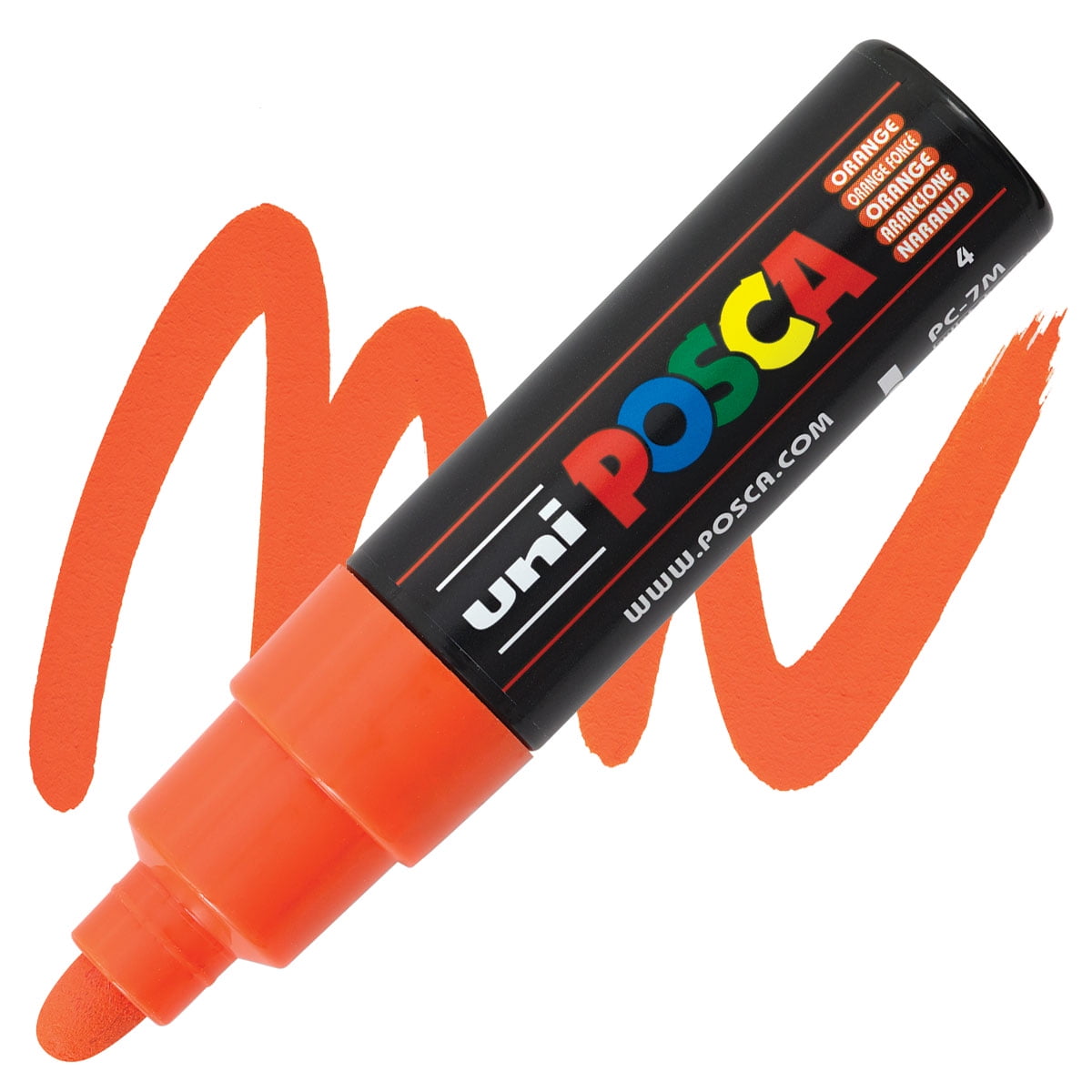 UniPosca Paint Marker Orange, Bullet Tip, 7 mm