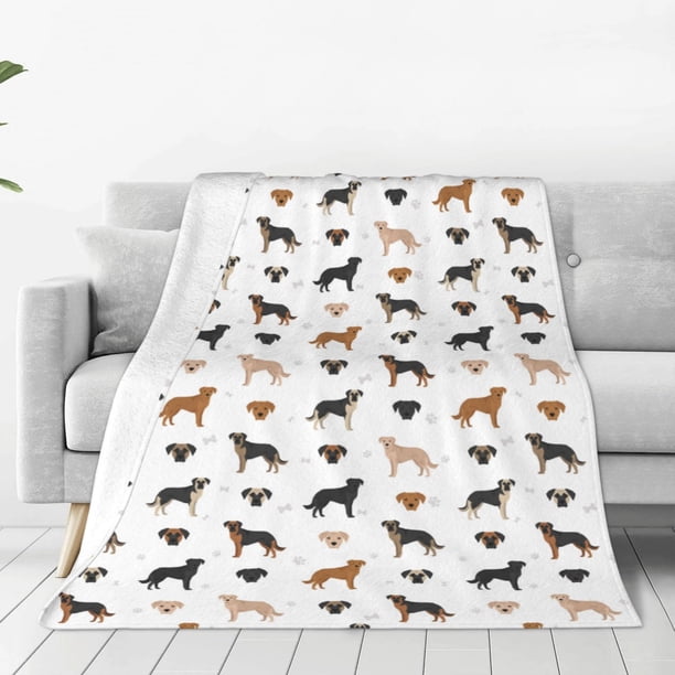 Fotbe Labrador Retriever Dog Manta de Franela Acolchonada con Estampado, Súper Suave y Esponjosa, Extra Grande para Sofá, Cama, Uso Todo el Año-80"x60"