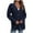 Navy, variant on Lilgiuy Women Loose Dark Color Hollow Out Cardigan Button Slit Sweater(Khaki,4) Winter Clothes for 2022