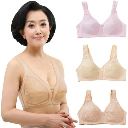 

Wireless Lace Bras for Women Lingerie Back Close Unlined Bralette Leisure Comfortable Underwear Plus Size