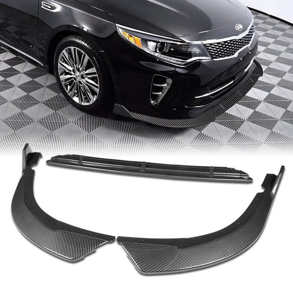 Stay Tuned Performance For 16-18 Kia Optima SX SXL Carbon Look Front Bumper Body Splitter Spoiler Lip