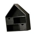thumbnail image 1 of Elegante vitrina rústica de madera, exhibición de colección decorativa para figuras, Negro, 1 of 7