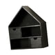 thumbnail image 1 of Elegante vitrina rústica de madera, exhibición de colección decorativa para figuras, Negro, 1 of 7