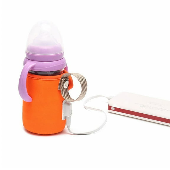 FOLOYORI 1Set Portable Milk Warmer Rectangular Nylon Bottle Heater With Usb Charging For Travelers