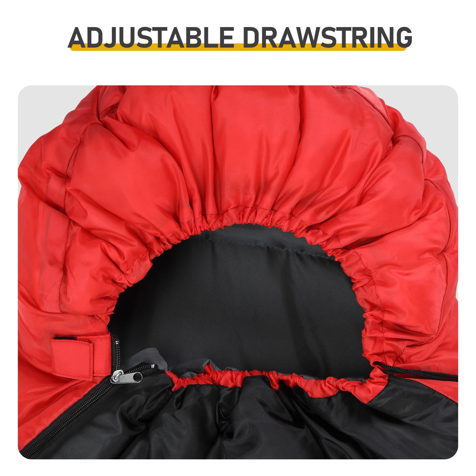 USB Heated Rectangular Sleeping Bag, 190T Polyester Waterproof Ultralight 3.3lbs Sleeping Bag, 4-Zone Heating 3-Level Temperature Control Bag for Camping Hiking Backpacking RV Indoor Outdoor Use