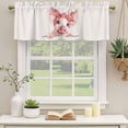 thumbnail image 3 of 2 Pack Valances for Windows, Pink Pig Window Valances for Living Room/Bedroom/Bathroom, Cartoon Watercolor Animals Printed Bows Light Filtering Kitchen Curtain Valance Window Treatment 42"W x12" L, 3 of 9
