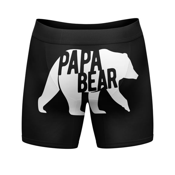 Mens Papa Bear Boxer Briefs Funny Cool Fathers Day Dad Gift Novelty Underwear for Guys
