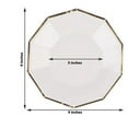 thumbnail image 2 of BalsaCircle 25 White 9" Disposable Paper Salad Plates Gold Trim Tableware Decorations, 2 of 7