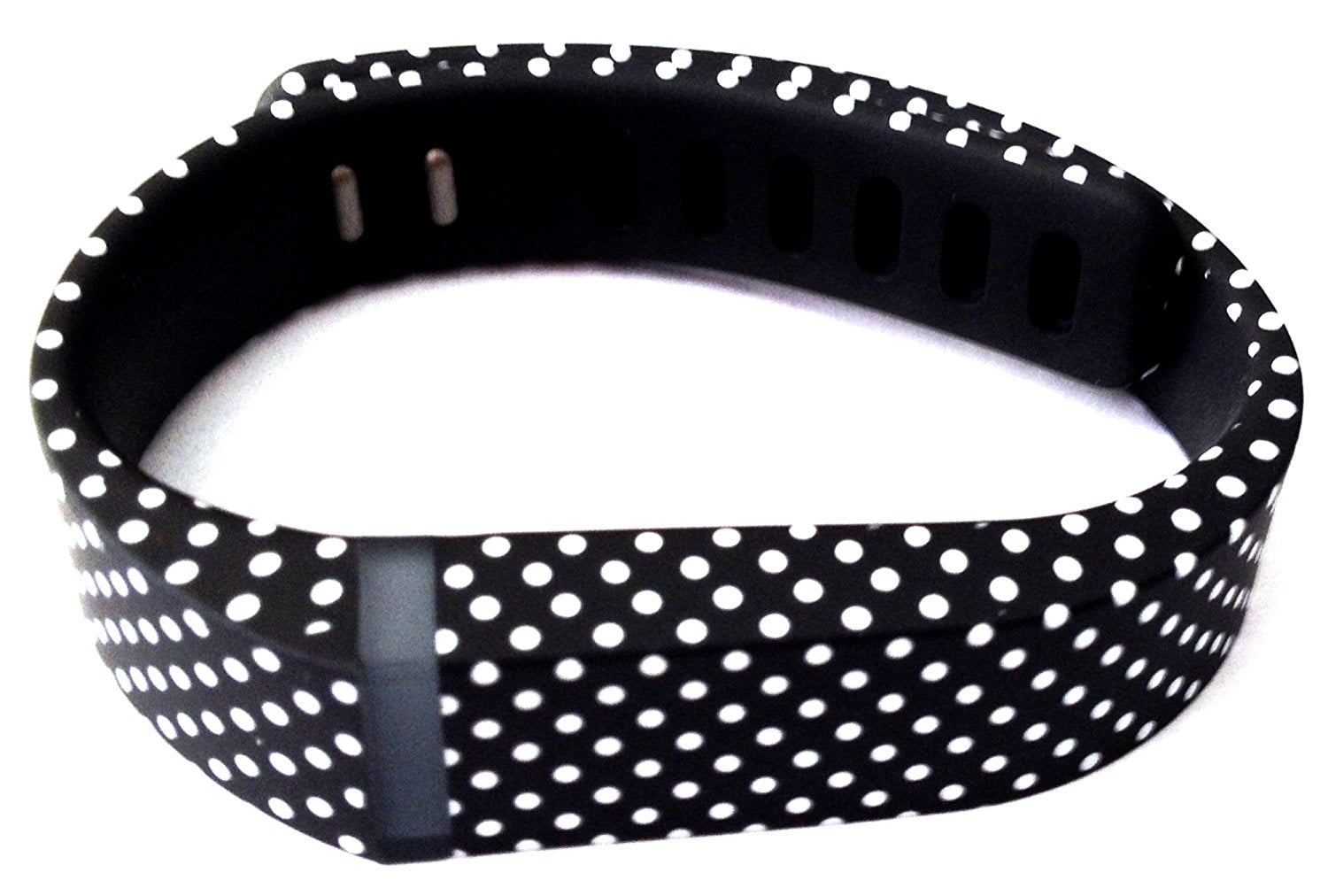 Blackweb Silicon Replacement Band For Fitbit Alta Polka Dot Black 