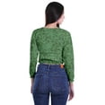thumbnail image 3 of Moomaya Printed Round Neck Long Sleeve Crop Tops For Women Cotton Jersey T Shirt, 3 of 5