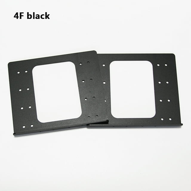 Aluminum 3.5 HDD Hard Disk bracket DIY Hard Disk Box Hard Disk Expansion Rack Chassis Accessories 4F black