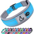 thumbnail image 1 of HAHDAXIA Neoprene Padded Dog Collar for Extra Large Dogs, 11 Colors, Reflective Wide Pet Collars with Durable Metal Belt Buckle, Adjustable Heavy Duty Nylon Dog Collar, Sky Blue, 1 of 6