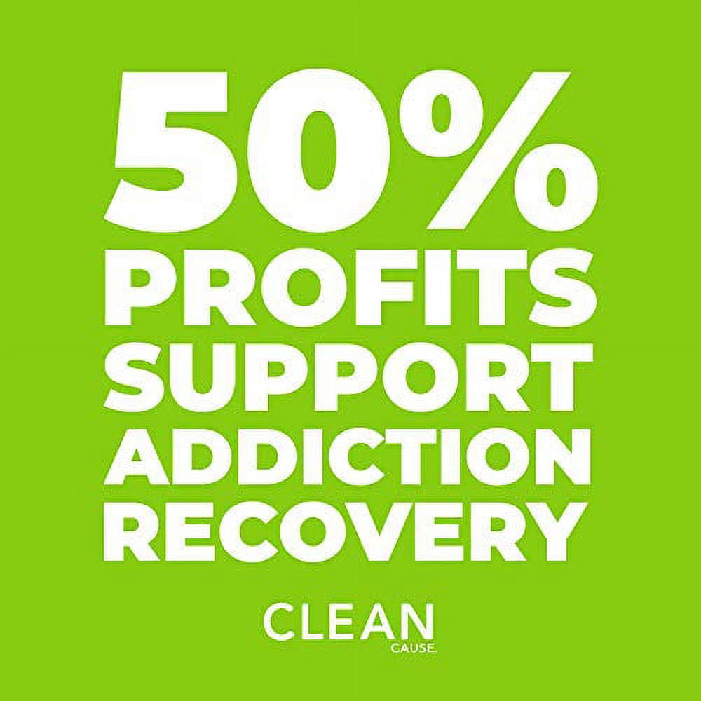 Lemon Lime Sparkling Yerba Mate - Organic, Low Calorie & Low Sugar (160mg Caffeine), 16oz cans, 12-pack - CLEAN Cause - 50% Profits Support Alcohol & Drug Addiction Recovery