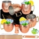 thumbnail image 1 of Juego de 6 tazas de cobre LINALL Moscow Mule de 530 ml con pajita y jarra, 1 of 6