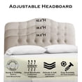 thumbnail image 5 of Shengchao Trade Adjustable Heigh Headboard with Linen Upholstery and Button Tufting for Bedroom,Queen,Natural Linen, 5 of 11