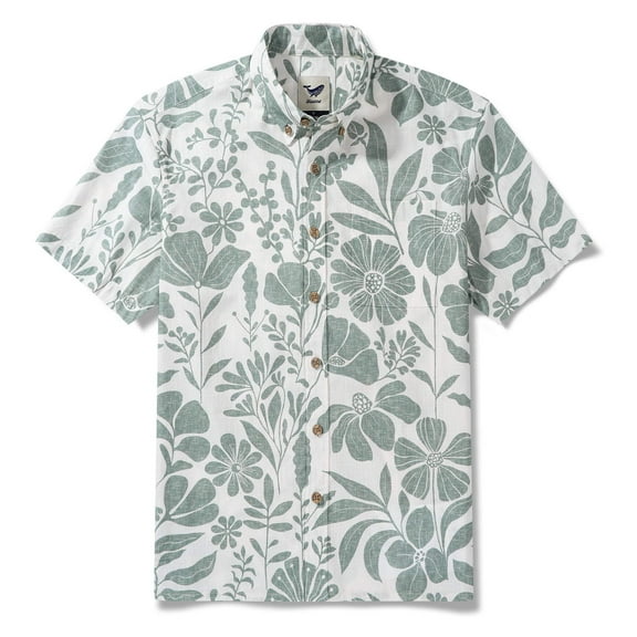 YIUME Hawaiian Shirt for Men Short Sleeve Floral Button-Down Aloha Shirts with Pocket Summer Beach Vacation Hawaii Party