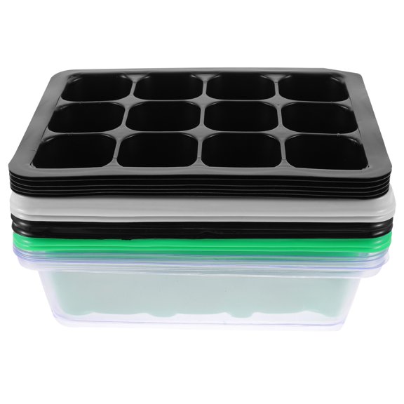 6pcs Seedling Starter Tray 12 Cells Greenhouse Grow Plant Nursery Box