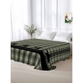 thumbnail image 6 of Sage Green Black Plaid Flat Sheets Only Queen Size, Soft Breathable Bed Top Sheets for Mattress, Vintage Star Buffalo Check Rustic Luxury Bedding Flat Sheets for Home Hotel Bedroom Bed Protection, 6 of 9