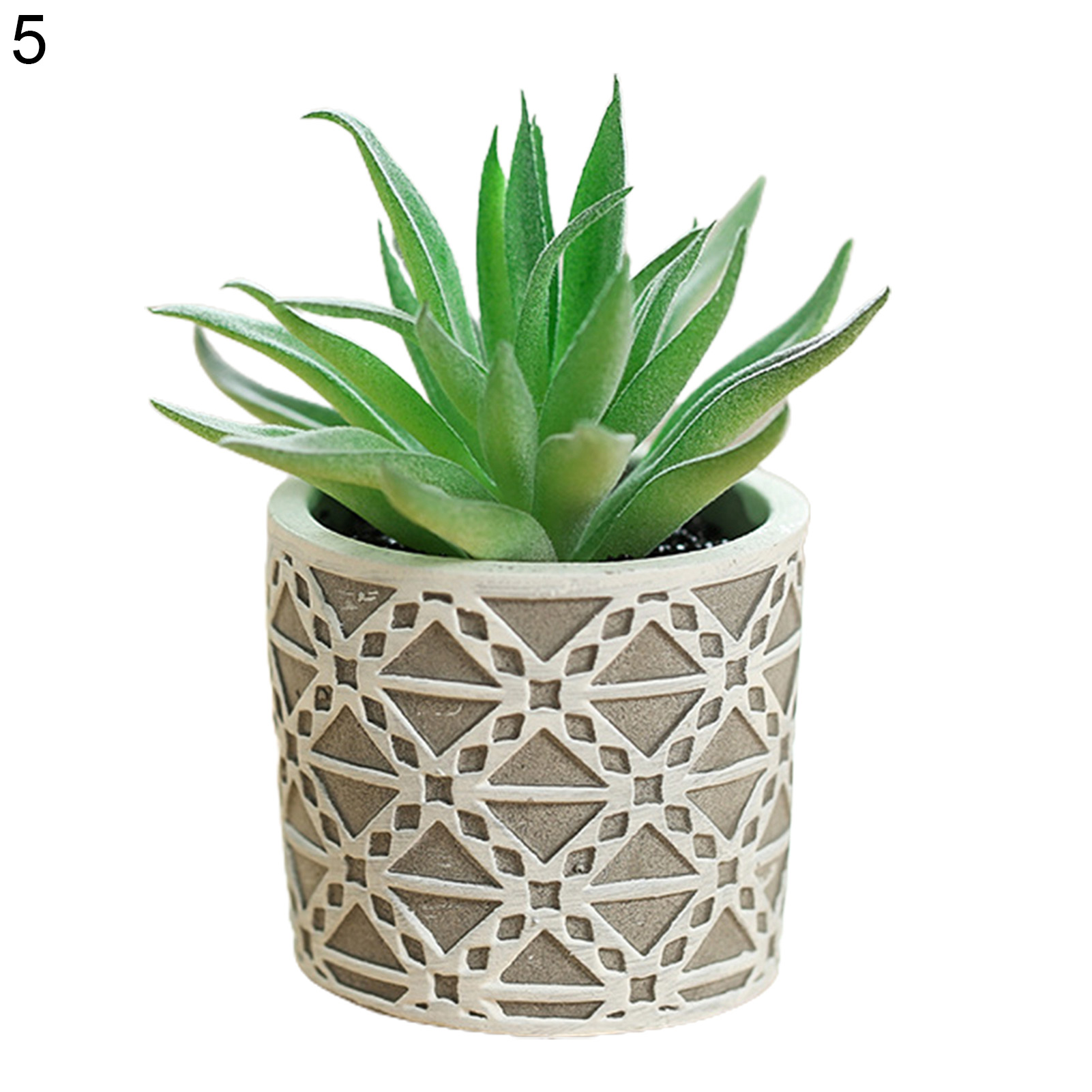 Artificial Succulent Plants with Pots, Fake Green Plants Arrangement in