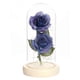 thumbnail image 2 of Rosa de cristal para decoración de bodas | Cúpula romántica de vidrio de borosilicato con base de madera de pino | Exhibición de flores artificiales | Regalo navideño para el hogar | Regalo de, 2 of 3
