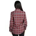 thumbnail image 2 of Women's Red Plaid Print Long Sleeve Western Shirt 'El Se&ntilde;or De Los Cielos' 44727, 2 of 3