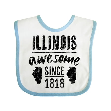 

Inktastic Illinois Awesome Since 1818 Gift Baby Boy or Baby Girl Bib