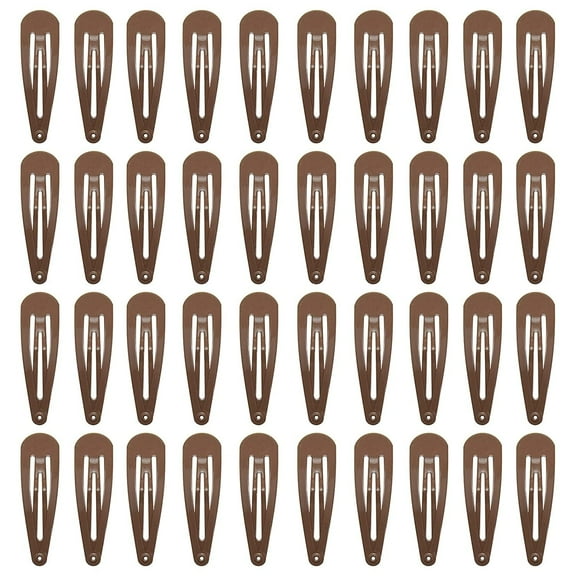 Guuyoo Snap Hair Clips, Brown, 40 ct