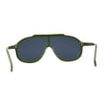 thumbnail image 4 of Iconic 80s Oversize Shield Racer Sport Plastic Sunglasses Green Black, 4 of 4