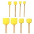 thumbnail image 1 of Esponjas de pintura Uxcell para pintar, paquete de 8 esponjas redondas de diferentes tamaños con mango de madera, amarillo, 1 of 7