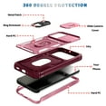 thumbnail image 4 of ShellTech for Samsung Galaxy A54 5G Case Built-in Slide Camera Lens Cover, Heavy Duty Shockproof Hybrid Rugged Protective Phone Case, Built in Finger Ring Stable Holder Kickstand,Pink+Red, 4 of 11