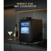 Ecozy Chillio Nugget Ice Maker with Smart App Control, Pebble Sonic Ice Machine Countertop, 44LBS Per Day Chewable Soft Pellet Ice