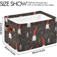thumbnail image 4 of GZHJMY Cute Christmas Gnomes Storage Bins Collapsible with Handle, 2PCS Rectangle Waterproof Baskets for Storage Cube Closet Organizer for Toy Nursery Book Office Shelf Bathroom, 4 of 7