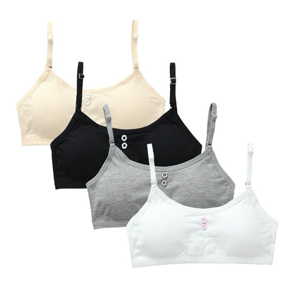 Training Bras Seamless Sports Cami Everyday Colors Removable Padding 10-16