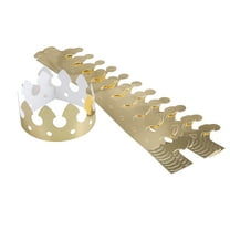 COSMOBETTY Golden Paper Crown Hat 12Pcs for Adult Tiara and Birthday Party Decorations