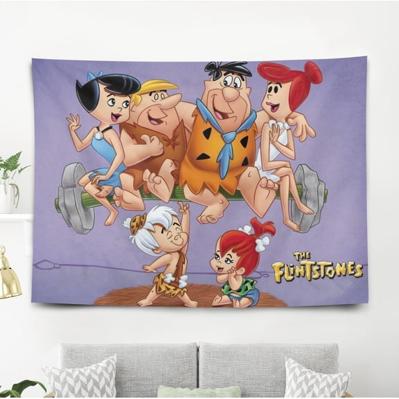 Flintstones Banner Tapestry Backdrop Party Supplies Wall Decor Birthday Gift